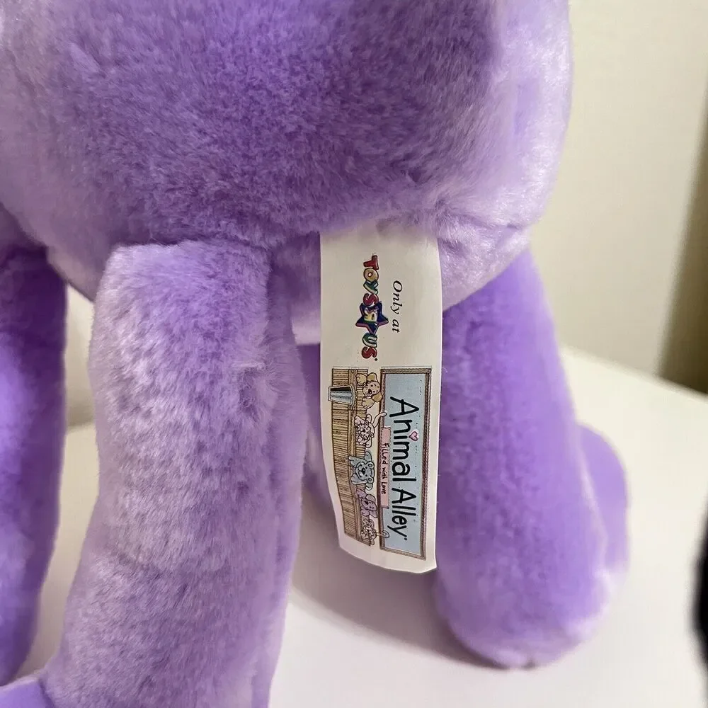 Vintage Animal Alley Toys R Us Purple Cat Plush Stuffed Animal Posable 2000 TAGS